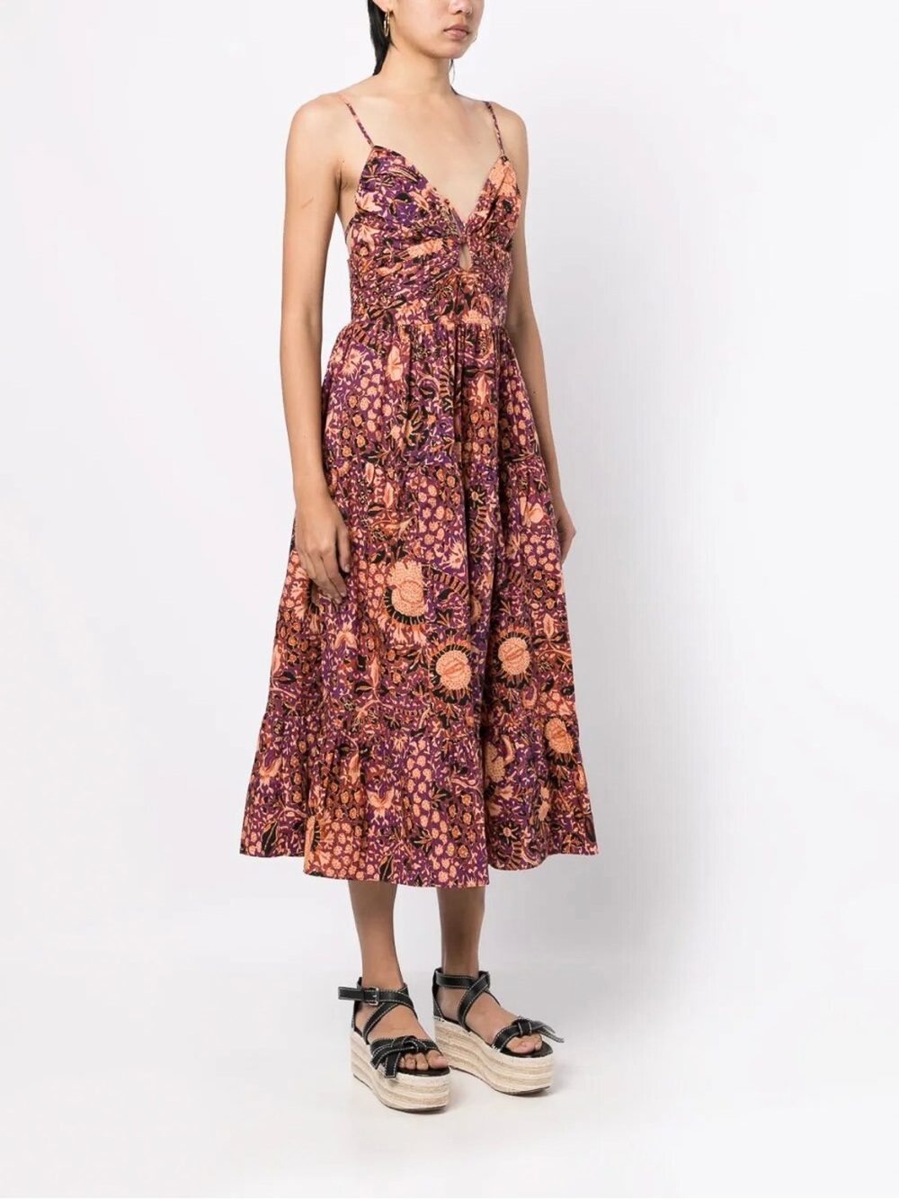 Ulla Johnson Strappy Phoebe Floral Midi Dress